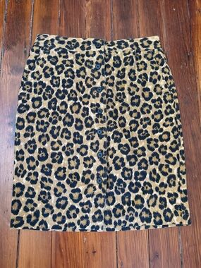 Ralph Lauren Leopard Print Pencil Skirt - Black & Tan
